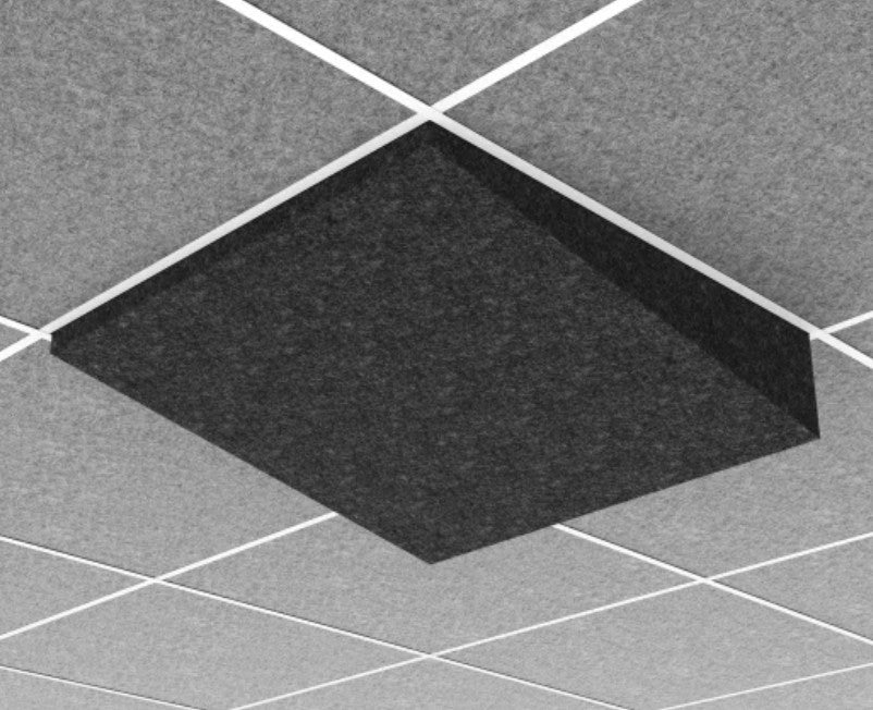 Middle Atlantic AUO22SS1G2SLG | Ori Acoustic Ceiling Tile in Silver Gray, Simple Slope 1, 9/16" Layin