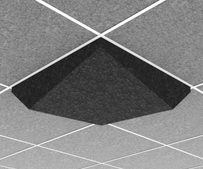 Middle Atlantic AUO22VY2G2SLG | Ori Acoustic Ceiling Tile in Silver Gray, Valley 2, 9/16" Layin