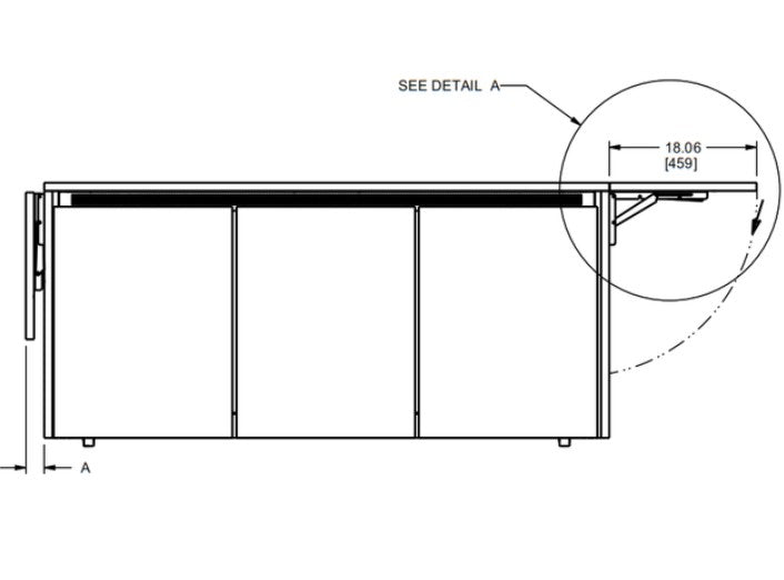 Middle Atlantic C5-MFS31-HA5 | Side Flip-Up Shelf 31" Depth - Black