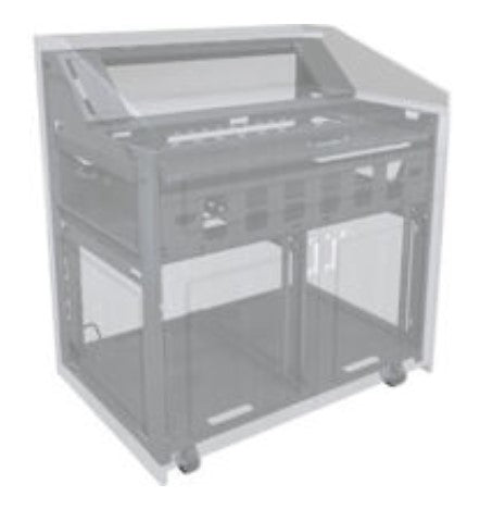 Middle Atlantic L5-TMHWS-33CB | L5 Series 33 Inch Wide Turret Millwork Drawings and Classic Bronze Hardware Kit