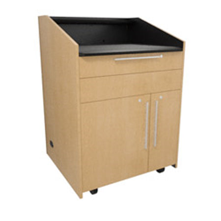 Middle Atlantic L5KBB2SFTNMZP002 | Preconfigured Lectern, 33" W x 31" D x 39" H Native Maple, 2 Drawers