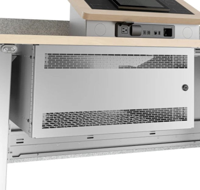 Middle Atlantic Products FMR-6UT6G-FD | Forum Lectern 6RU Under Worksurface Rack in Graphite Powdercoat