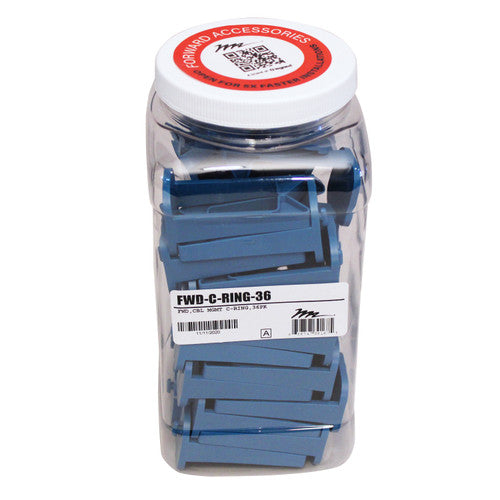 Middle Atlantic FWD-C-RING-36 | Rack Accessories - Forward Cable Management C-Ring 36Pk