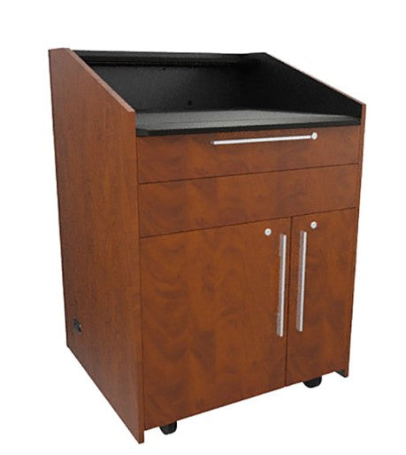 Middle Atlantic L5KBB2SFTASZP001 | Preconfigured Lectern, 33" W x 31" D x 39" H Auburn Stream