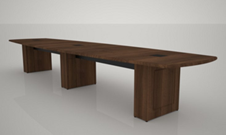 Middle Atlantic T5SHC1RSV07ZP001 | Conference Table, Sota Style 16 Ft Sepia Walnut Veneer with Self Edge
