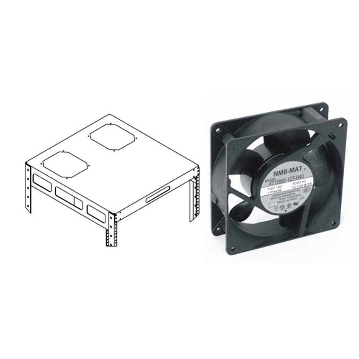 Middle Atlantic AXS-FAN-K  | Fan Kit, 114 CFM, AXS Series