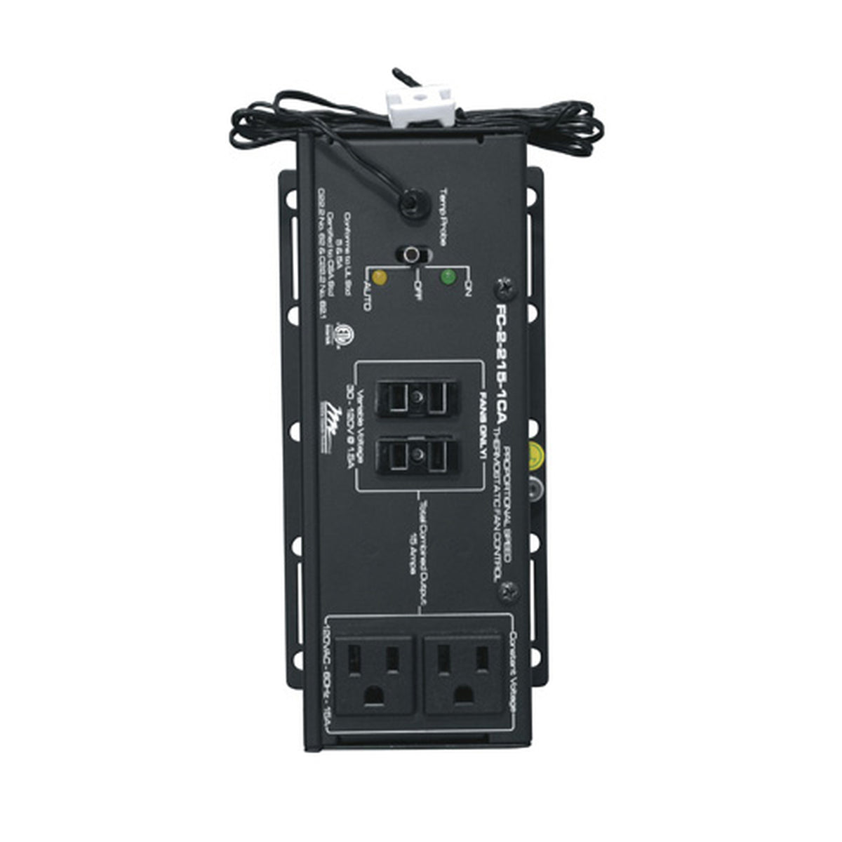 Middle Atlantic FC22151CA | Thermostatic Fan Controller, Stand Alone