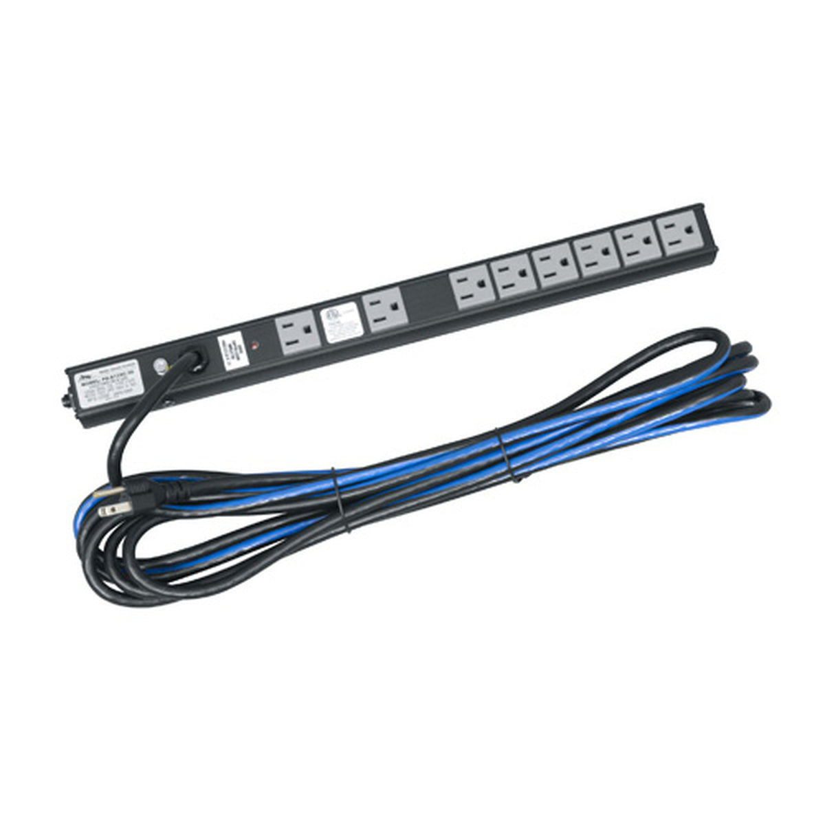 Middle Atlantic PD815SC20 | Slim Power Strip, 8 Outlet, 15A, Basic Surge