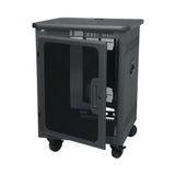 Middle Atlantic PTRK14-MDK | PTRK Series Rack, PTRK-14MDK, 25" D X 34 3/4" H Wood Top, Plexi Door