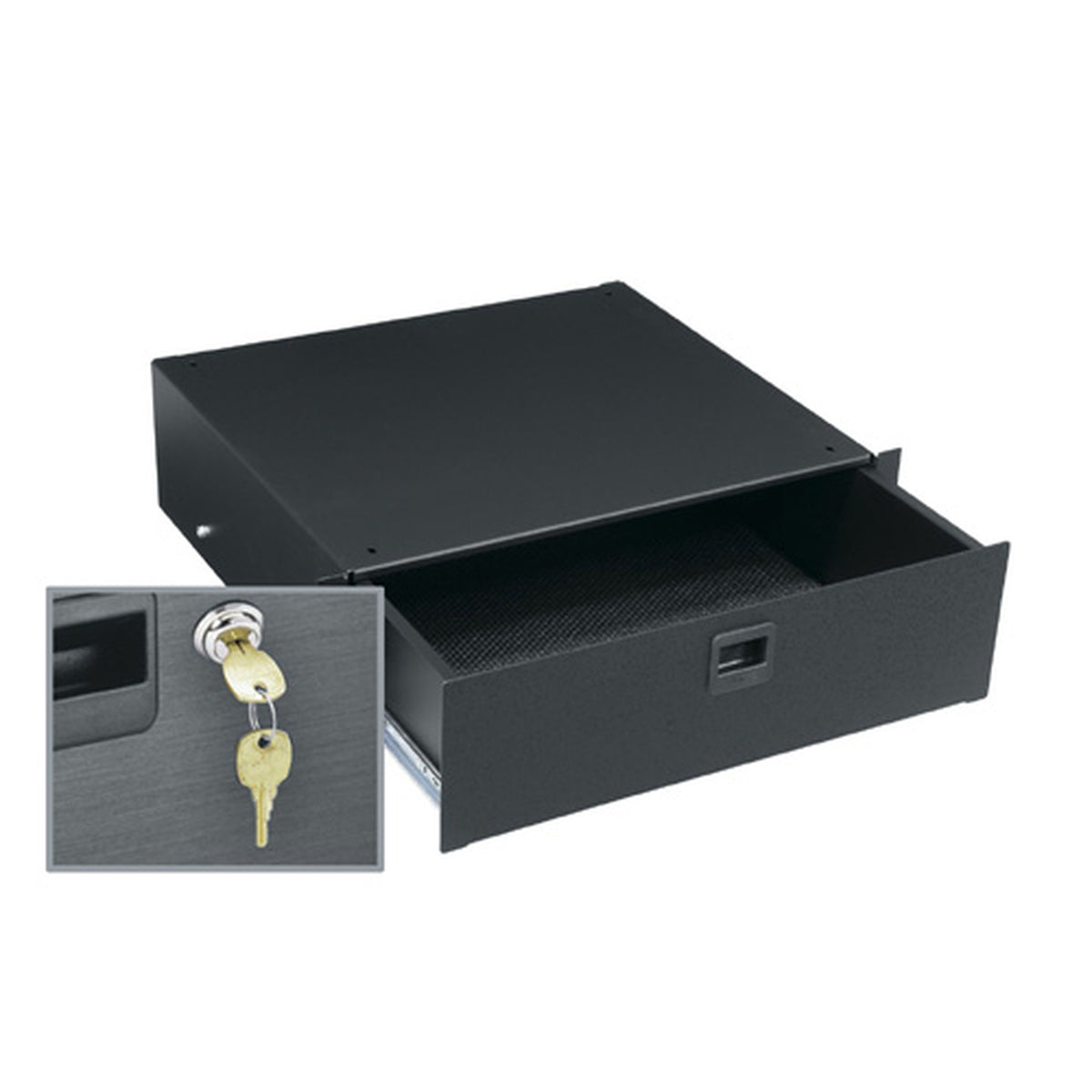 Middle Atlantic TD3LK | Drawer, 3 RU, Textured, with Lock