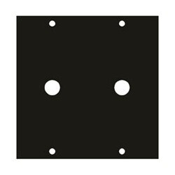 Middle Atlantic 1/4X2 | Ucp Module, 1/4" Diameter 2-Rca Jack Punchout, 3.39" Width X 0.125" Depth X 3.49" Height, Aluminum, Black Brushed And Anodized