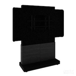 Middle Atlantic DS-1-FS-XL-BK | The Forum Free-Standing Display Stand Is Designed For Workspaces When Hybrid Collaboration Is Necessary In Either Open Or Closed Spaces.