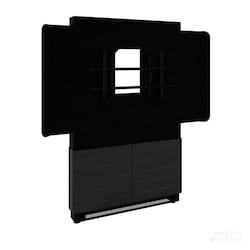 Middle Atlantic DS-1-FTW-XL-BK | The Forum Floor-To-Wall Display Stand Is Designed For Workspaces When Hybrid Collaboration Is Necessary In Either Open Or Closed Spaces And Can Be Secured To A Wall.