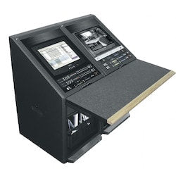Middle Atlantic SC14271460BK | 14 Space Convective Console, 60 Slope, 24" usable depth rack overall 22" wide, 42-3/4" high