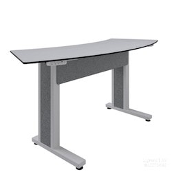 Middle Atlantic TBL-ARC-3P-CH-WW | Arc Table, 3 Person, Counter Height, White/White