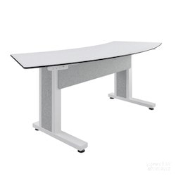Middle Atlantic TBL-ARC-3P-SH-WW | Arc Table, 3 Person, Seating Height, White/White