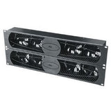 Middle Atlantic UQFP4RAIO | UQFP Series Intake/Exhaust Fan Panel, 2 RU, 19 Inch Width x 2.96 Inch Depth x 3.5 Inch Height, Steel, Black Brushed and Anodized, 100 CFM