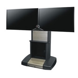Middle Atlantic VTC5670DR | Video Cart with Rack, 56"-70" Dual Display