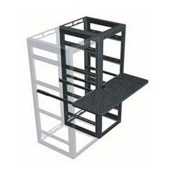 Middle Atlantic WS2-S18-GBF | 2 Bay Work Surface, Black Trim, Finished