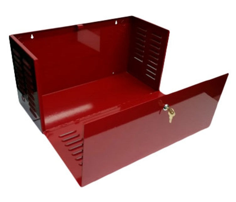 Mier Products BW-BATTBOX22R | UL Listed 22"W x 10"H x 10"D Wall-Mount Battery Box - Red