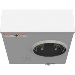 Milbank Mfg Co U1980-O-HSP | Meter Base Single Position 4 Terminal, Ringless, 200 Amp, 600 VAC, Plain Top, Steel