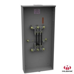 Milbank Mfg Co U4667-X-8528 | Meter Socket Bolt-In Bypass Single Position, 7 Terminal Ringless, 600 VAC, Large Closing Plate, Steel
