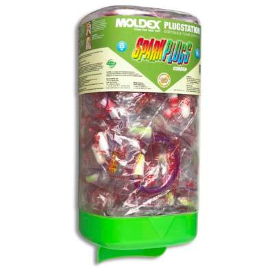 Moldex Metric 6880 | PlugStation Earplug Dispenser Bottle SparkPlugs Corded, NRR 33dB, 150 Pair/Bottle