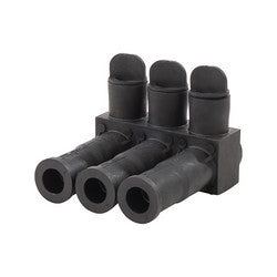 NSI Industries ISPB350-3 | 350-12AWG Polaris Black InsulatedSubmersible Pedestal Connector, 3 port
