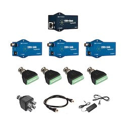 NVT Phybridge NV-EC1701PLS-K3H | 1701+ Kit3H – Triple-Port Ethernet over Coax/UTP Extender Kit