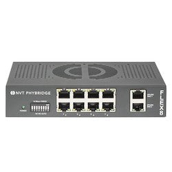 NVT Phybridge NV-FLX-08-DEMO | FLEX8 Demo Port Long Reach 2 or 4 pair UTP PoE 50 Watts Unmanaged Switch