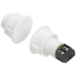 Nascom N1178CTW/ST | Door Stubby Switch/Magnet Set, Closed Loop, NO, 1FA, 3/4" Width Recessed Gap, 200 Volt DC, 0.5 Ampere Polypropylene, White with Screw Terminal