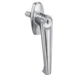 National Cabinet Lock C8751-C005A-26D | Door Handle Lock, Disc Tumbler, 90 Degree Turn to Open, Rear Mount, 1" Length Spindle, Dull Chrome