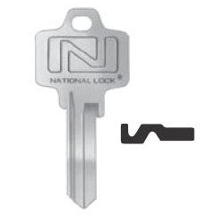 National Cabinet Lock D4295 | Lock Key Blank, 5-Pin Tumbler, Brass