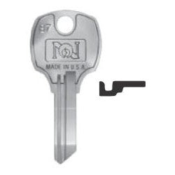 National Cabinet Lock D8788 | Lock Key Blank, Master Key, E, 6-Disc Tumbler, Brass