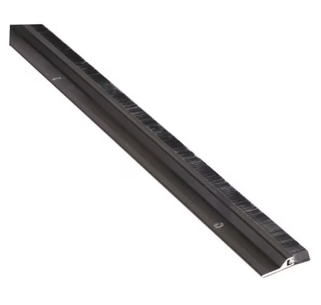 National Guard Products Inc 600DKB 96 | Door Sweep, 1/4 in. W x 7/8 in. H, Aluminum with 1 in. Nylon Brush, 96 in. L