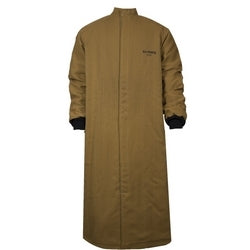 National Safety Apparel C04KDQT03SM49 | Arcguard Caramel Brown Multi-Layer Kevlar/ Nomex/Para-Aramid Coat, 49in. Long, Small