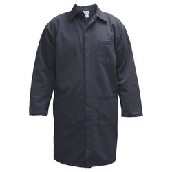 National Safety Apparel C09UPLCLG42 | National Safety Apparel Flame Resistant Lab Coat, UltraSoft, L, Navy, C09UPLC