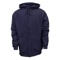 National Safety Apparel C21WT05XL | National Safety Apparel Midweight Zip Front FR Sweatshirt, XL, Navy
