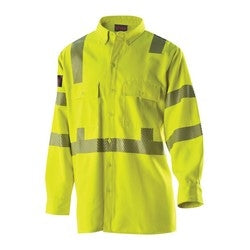 National Safety Apparel DF2-AX3-324LS-HY-3X | DRIFIRE Hi-Vis Work Shirt, Type R, Class 3, 3XL, Fluorescent Yellow