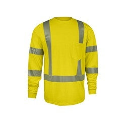 National Safety Apparel DF2-AX3-793LSP-HY-2XT | DRIFIRE StrongKnit Hi-Vis Long Sleeve FR T-Shirt, Type R, Class 3, 2XL-T, Yellow