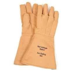National Safety Apparel G51KDQE18 | ArcGuard 14"L Nomex/Kevlar Gloves, 100 cal, Caramel