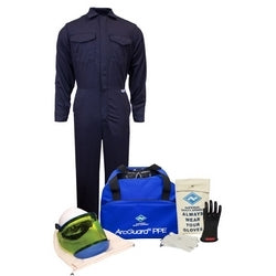 National Safety Apparel KIT2CV082X08 | Enespro ArcGuard 8 cal/cm2 Arc Flash Kit w/ FR Coverall, 2XL, Glove Size 08