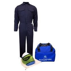 National Safety Apparel KIT2CV08NGSM | Enespro ArcGuard KIT2CV08NG, SM 8 cal/cm2 Arc Flash Kit with FR Coverall, SM, No Gloves