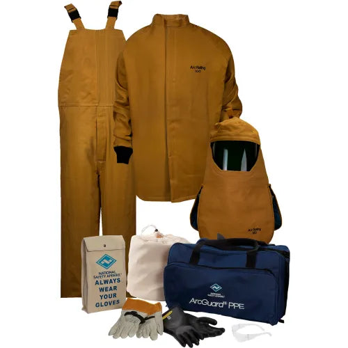 National Safety Apparel KIT4SC100MD11 | Enespro ArcGuard KIT4SC100 MD11 100 cal/cm2 Arc Flash Kit, MD, Glove Size 11