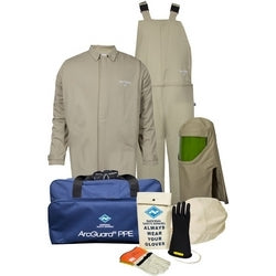 National Safety Apparel KIT4SC40ECSM08 | ArcGuard KIT4SC40ECS08 40 cal Contractor Arc Flash Kit W/Short Coat & Bib Overall, S, Sz 08