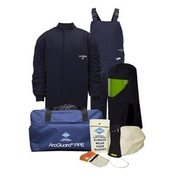 National Safety Apparel KIT4SC40MD10 | Enespro ArcGuard 40 cal Compliance Arc Flash Kit w/ Short Coat & Bib Overall, M, Sz 10