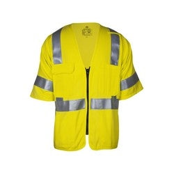 National Safety Apparel V21TV3ZLG | VIZABLE Flame Resistant Deluxe Dual Hazard Road Vest, Type R, Class 3, L, Yellow
