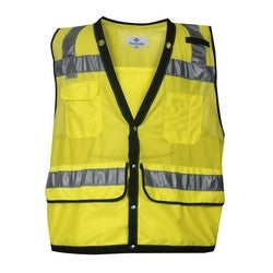 National Safety Apparel VNT8016XXL | VIZABLE Mesh Construction Survey Vest, ANSI Class 2, Type R, 2XL, Yellow