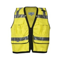 National Safety Apparel VNT9829XXXL | VIZABLE Hi-Vis Heavy Duty Tablet Survey Vest, ANSI Class 2, Type R, 3XL, Yellow