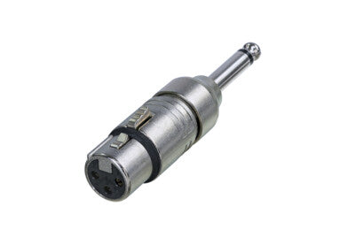 Neutrik NA2FP | Adapter, Inputs XLR Female, 1/4 in. Mono Plug Output, Brass